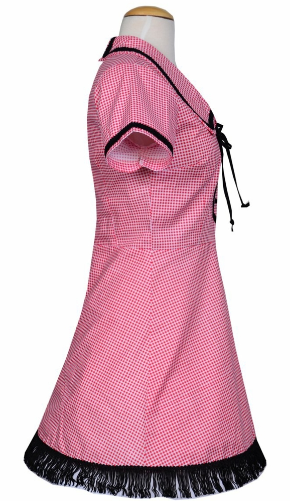 Nashville Boogie Dress in Tiny Red Gingham - Picture 6 of 10